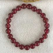 Good Grade Natural Strawberry Quartz Beads Bracelet 19.83g 16.5cm 8.6mm 23 Beads - Huangs Jadeite and Jewelry Pte Ltd