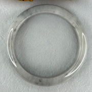 Type A Faint Green Grey Wuji Piao Hua Jadeite Bangle Internal Diameter 58.8mm 68.72g 14.6 by 8.8mm (Very Slight Internal Lines) - Huangs Jadeite and Jewelry Pte Ltd
