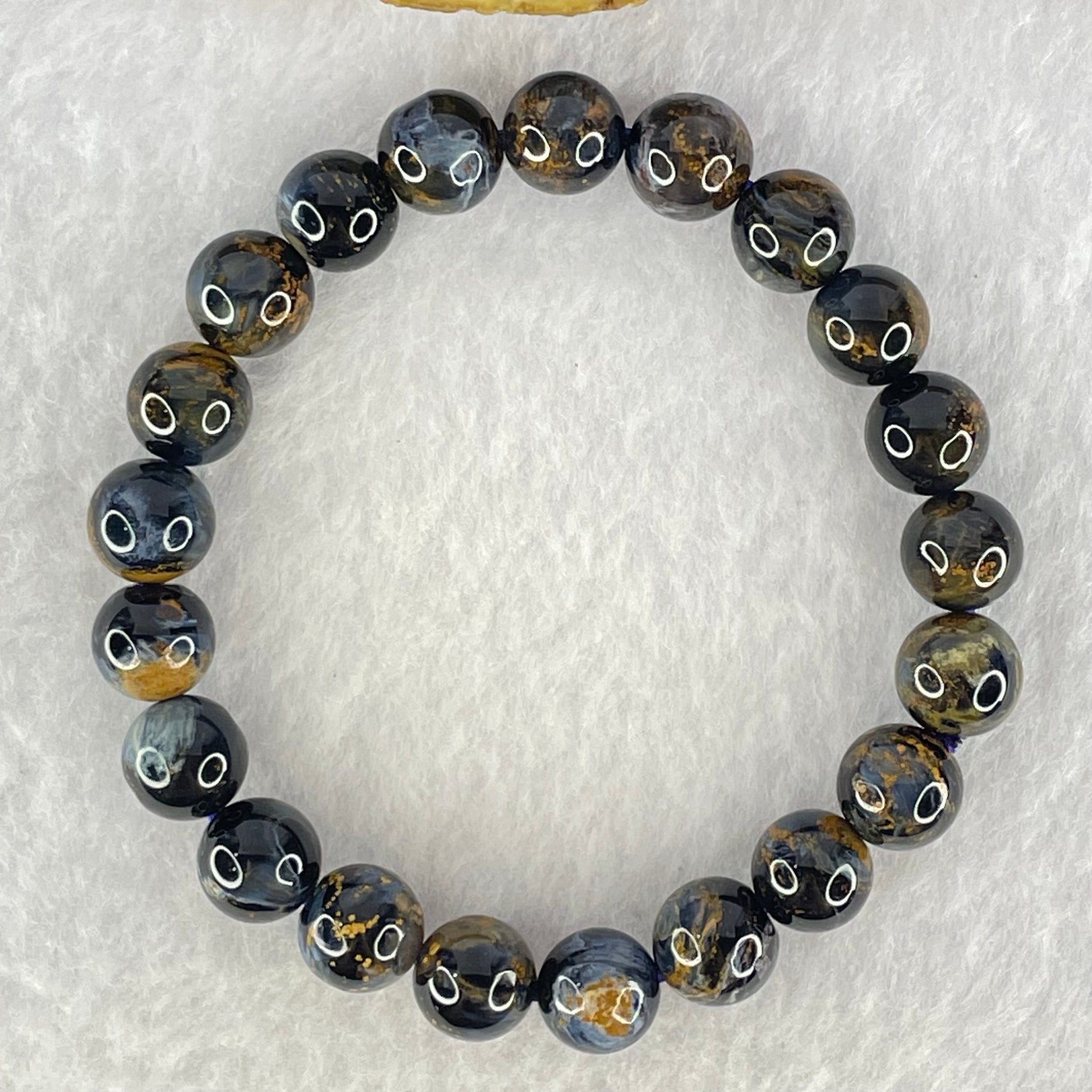 Good Grade Natural Petersite Beads Bracelet 21.95g 16cm 9.4mm 21 Beads - Huangs Jadeite and Jewelry Pte Ltd