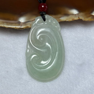 Type A Semi Icy Light Green Jadeite Ruyi Pendent 7.53g 40.2 by 23.6 by 3.6mm - Huangs Jadeite and Jewelry Pte Ltd