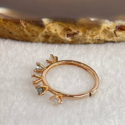 Cubic Zirconia In S925 Sliver Rose Gold Color Ring (Adjustable Size) 1.43g 2.6 by 2.0mm - Huangs Jadeite and Jewelry Pte Ltd