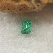 Natural Colombia Vivid Green Emerald (Beryl) Cut-Cornered Rectangular Step cut 0.41ct 5.0 by 3.6 by 2.9mm - Huangs Jadeite and Jewelry Pte Ltd