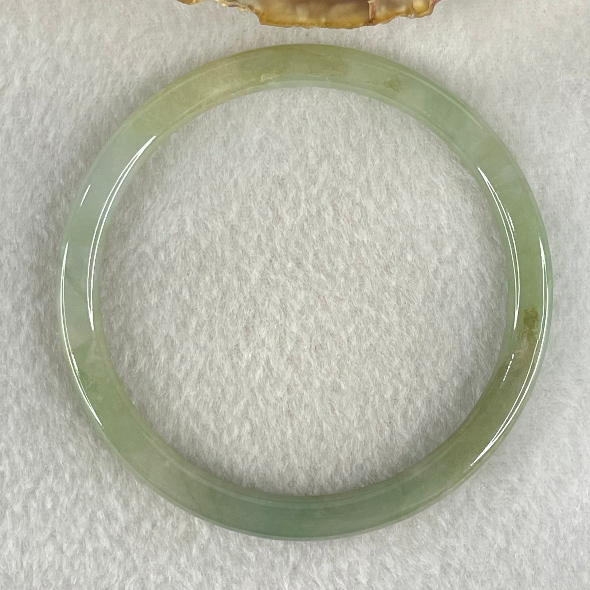 Type A Green Jadeite Bangle 17.07g Inner Diameter 57.4mm 5.1 by 6.4mm (Internal Lines) - Huangs Jadeite and Jewelry Pte Ltd