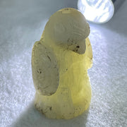 Antique Natural Yellowish White Nephrite Ancient Bird Man Mini Display 41.36g 46.6 by 27.1 by 22.2mm - Huangs Jadeite and Jewelry Pte Ltd