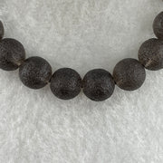 Grey Liuli Beads Bracelet 20.93g 16cm 9.6mm 21Beads - Huangs Jadeite and Jewelry Pte Ltd