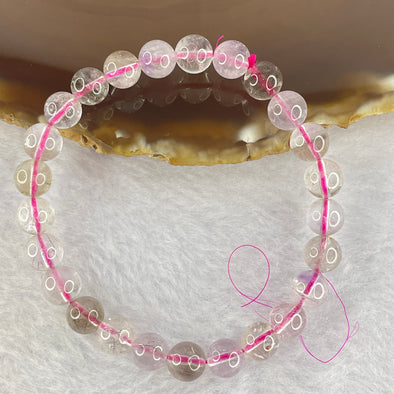 Natural super 7 Crystal Bracelet 15.12g 7.9mm 25beads - Huangs Jadeite and Jewelry Pte Ltd