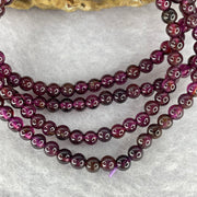 Natural Red Garnet Beads Necklace 12.12g 3.3mm 174 Beads - Huangs Jadeite and Jewelry Pte Ltd