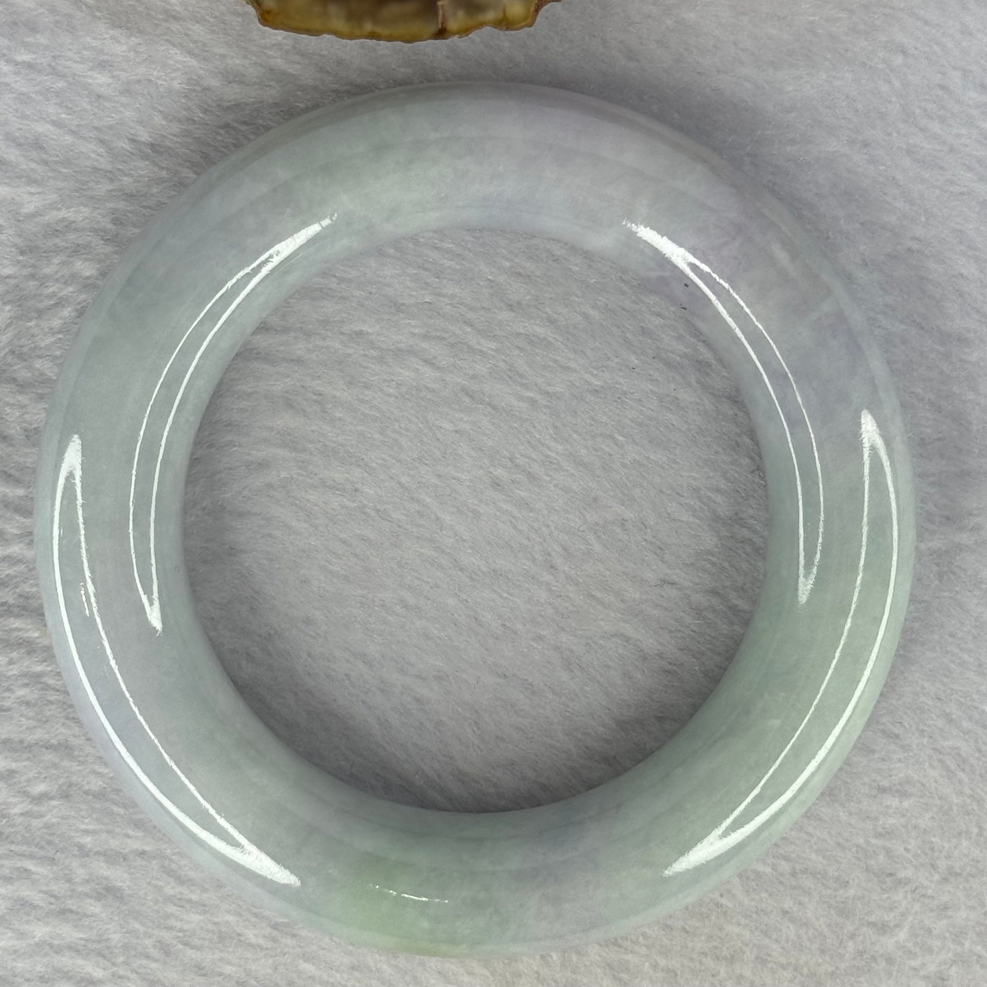Type A Lavender Green Jadeite Bangle Internal Diameter 54.2mm 109.81g 14.8 by 74.4mm (Very Fine Internal Line) - Huangs Jadeite and Jewelry Pte Ltd