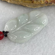 Type A Faint Green Lavender Jadeite Leaf Pendent 6.90g 31.7 by 21.4 by 4.0mm - Huangs Jadeite and Jewelry Pte Ltd