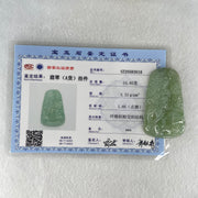 Type A Semi Icy Light Green Jadeite Shan Shui Gui Ren Benefactor and Flower Pendant 34.95g 58.8 by 33.9 by 8.8mm - Huangs Jadeite and Jewelry Pte Ltd