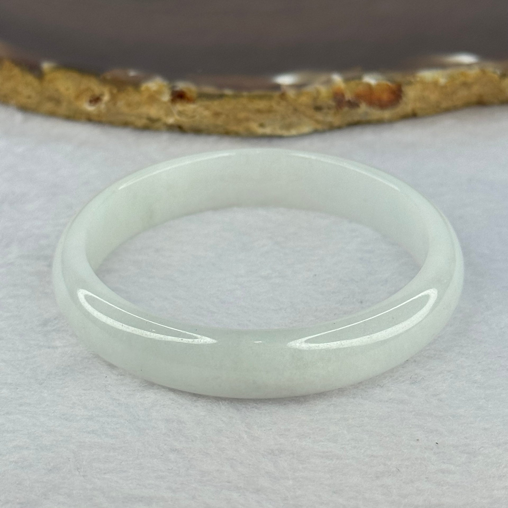 Type A Light Lavender Green to White Jadeite Bangle 25.04g Internal Diameter 49.9mm 10.4 by 5.4mm (Very Slight Internal Line) - Huangs Jadeite and Jewelry Pte Ltd