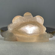 Natural White with Light Wuji Agate with Crystal 3 Legged Toast Display 318.2g 116.0 by 45.0 by 62.0mm - Huangs Jadeite and Jewelry Pte Ltd