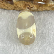 Natural Powerful Tibetan Old Oily Agate Tiger Tooth Daluo Dzi Bead Heavenly Master (Tian Zhu) 虎呀天诛 3.40g 20.1 by 10.0mm - Huangs Jadeite and Jewelry Pte Ltd
