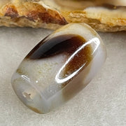 Natural Powerful Tibetan Old Oily Agate Tiger Tooth Daluo Dzi Bead Heavenly Master (Tian Zhu) 虎呀天诛 4.90g 18.7 by 12.4mm - Huangs Jadeite and Jewelry Pte Ltd