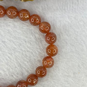 Good Grade Natural Sunstone, Heliolite and Aventurine Feldapar Beads Bracelet 天然金太阳日光石珠手链 16.90g 16cm 8.2 mm 23 Beads - Huangs Jadeite and Jewelry Pte Ltd