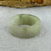 Type A Light Green and Yellow Brown Patches Jadeite Ring 8.91g 9.0 by 4.4mm US8 HK17.6 - Huangs Jadeite and Jewelry Pte Ltd