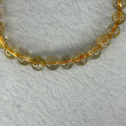 Natural Golden Rutilated Quartz Beads 天然金发水晶手链 12.39g 14.5cm 7.3mm 25 Beads - Huangs Jadeite and Jewelry Pte Ltd