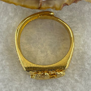 999 Gold Plated Ring (Adjustable Size) 7.26g 14.6 by 4.9mm - Huangs Jadeite and Jewelry Pte Ltd