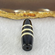 Natural Powerful Tibetan Old Oily Agate 3-Lines Dzi Bead Heavenly Master (Tian Zhu) 8.30g 38.4 by 11.9mm - Huangs Jadeite and Jewelry Pte Ltd