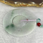 Type A Lavender Green Yellow Jadeite Double Ping An Kou Donut 29.08g 54.1 by 3.5mm - Huangs Jadeite and Jewelry Pte Ltd