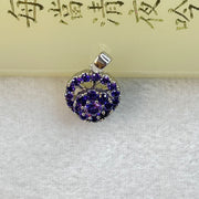 Natural Amethyst Crystals in Sliver Spinning Pendent 2.51g 12.4 by 6.8mm - Huangs Jadeite and Jewelry Pte Ltd