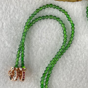 Rare Tengchong Raw Stone Association Certified Type A Highly Translucent Green Jadeite Beads Necklace 8.44g 54g 2.40 to 2.92mm With NGI Cert 82838749 - Huangs Jadeite and Jewelry Pte Ltd