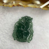 Type A Semi Icy Blueish Green Jadeite Pixiu 29.0 by 22.2 by 3.5 mm 4.60g - Huangs Jadeite and Jewelry Pte Ltd