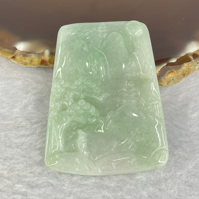 Type A Green Shun Shui Jadeite 23g 38.3 by 49.4 by 5.3mm - Huangs Jadeite and Jewelry Pte Ltd