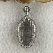 Natural Type A Omphacite Spicy Green Jadeite Leaf Pendant in S925 Silver | (5.49g | 20.5 x 13.5 x 2.0mm | Career Success & Growth Anchor, Feng Shui Prosperity & Abundance Pendant) - Huangs Jadeite and Jewelry Pte Ltd
