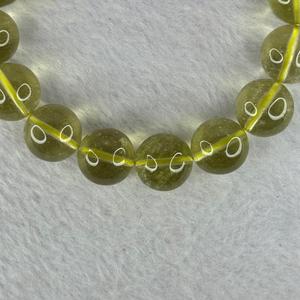 Natural Libyan Moldavite Meteorite Crystal Beads Bracelet 41.02g 18cm 13.1mm 16 Beads - Huangs Jadeite and Jewelry Pte Ltd