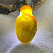 Type A Yellow Jadeite God of Fortune Cai Shen Ye Pendent 24.75g 56.9 by 32.6 by 7.0mm - Huangs Jadeite and Jewelry Pte Ltd