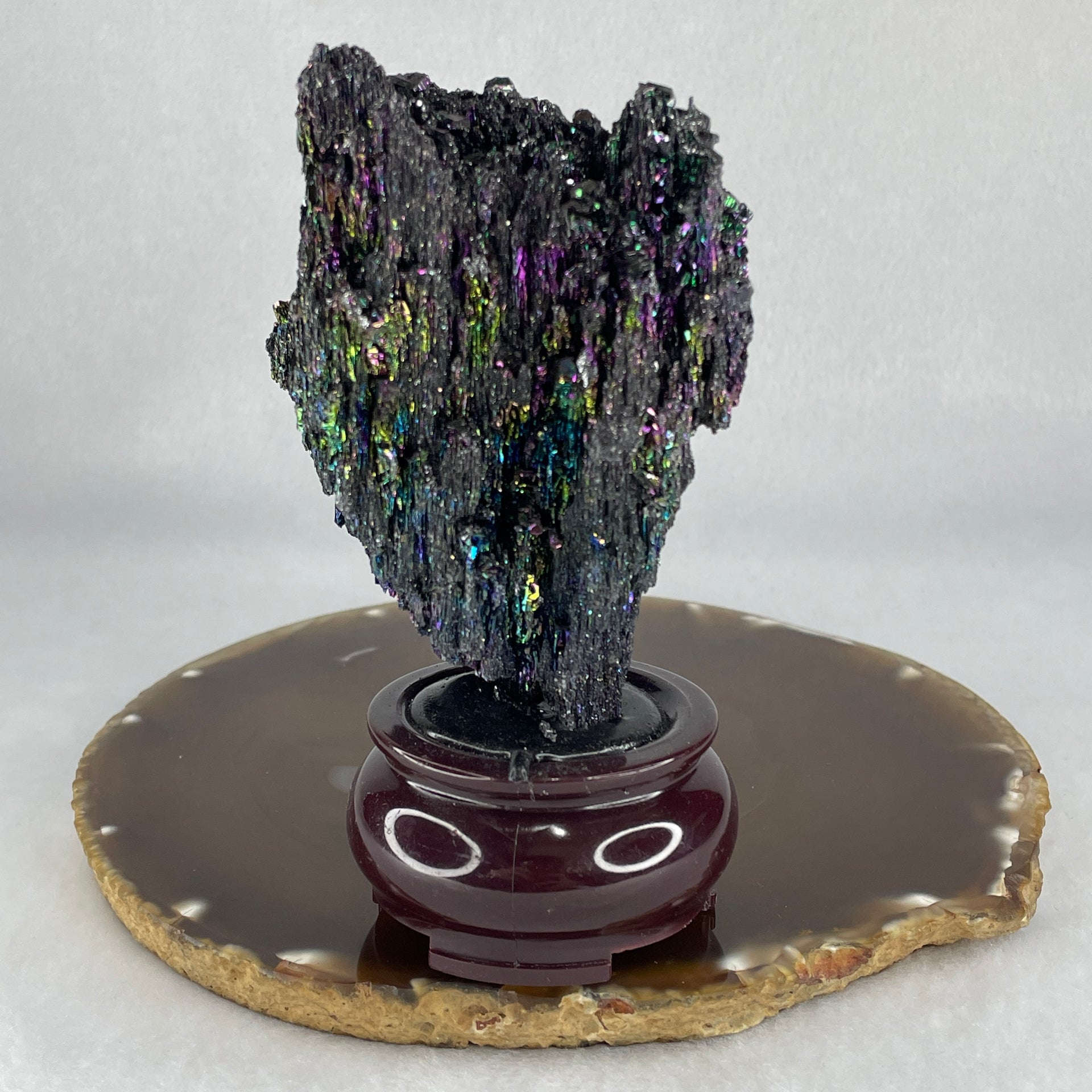 Natural-Black-Moissanite-Rough-Display-with-Wooden-Stand-206.78g-80.0-by-62.0-by-119.5mm