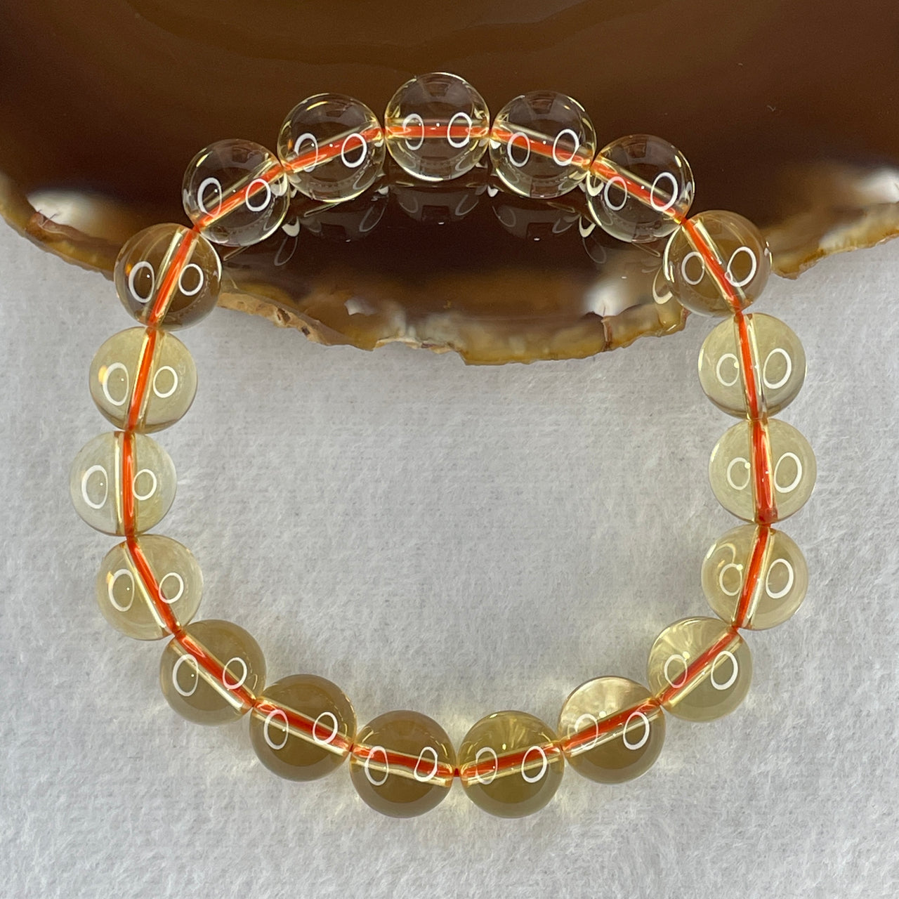 Wealth-Activating Natural Citrine Bracelet – Attract Prosperity & Opportunities 34.47g 17cm 11.0mm 19 Beads