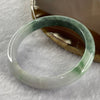 Type A Two Tone Green Jade Jadeite Bangle 35.09g inner Dia 55.5mm 9.3 by 6.9mm - Huangs Jadeite and Jewelry Pte Ltd