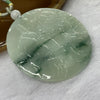 Type A Semi Icy Green Piao Hua Jade Jadeite Shan Shui Pendant - 28.40g 55.4 by 50.4 by 4.1 mm - Huangs Jadeite and Jewelry Pte Ltd