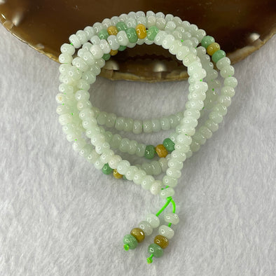 Type A Multi Coloured Jade Jadeite Necklace - 64.34g 6.1mm/Bead 189 Beads - Huangs Jadeite and Jewelry Pte Ltd