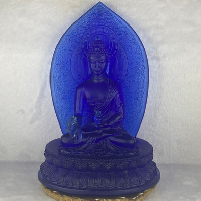 Liuli Crystal Buddha Display 3,023.4g 160.5 by 120.5 by 220.5mm - Huangs Jadeite and Jewelry Pte Ltd