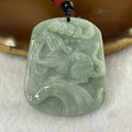 Type A Green Jade Jadeite Rat Pendant - 32.47g 46.0 by 38.8 by 7.7 mm - Huangs Jadeite and Jewelry Pte Ltd