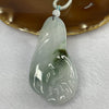 Grand Master Semi Icy Green Piao Hua Jade Jadeite Guan Yin and Dragon Pendant - 39.15g 73.6 by 39.2 by 11.5 mm - Huangs Jadeite and Jewelry Pte Ltd