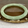 Type A Apple Green Jade Jadeite Round Bangle 38.17g inner Dia 57.9mm 8.2 by 8.9mm (External Rough) - Huangs Jadeite and Jewelry Pte Ltd