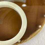 Type A Faint Yellow and Lavender Jade Jadeite Bangle 56.77g inner Dia 58.5mm 12.5 by 8.2mm (Internal Lines) - Huangs Jadeite and Jewelry Pte Ltd