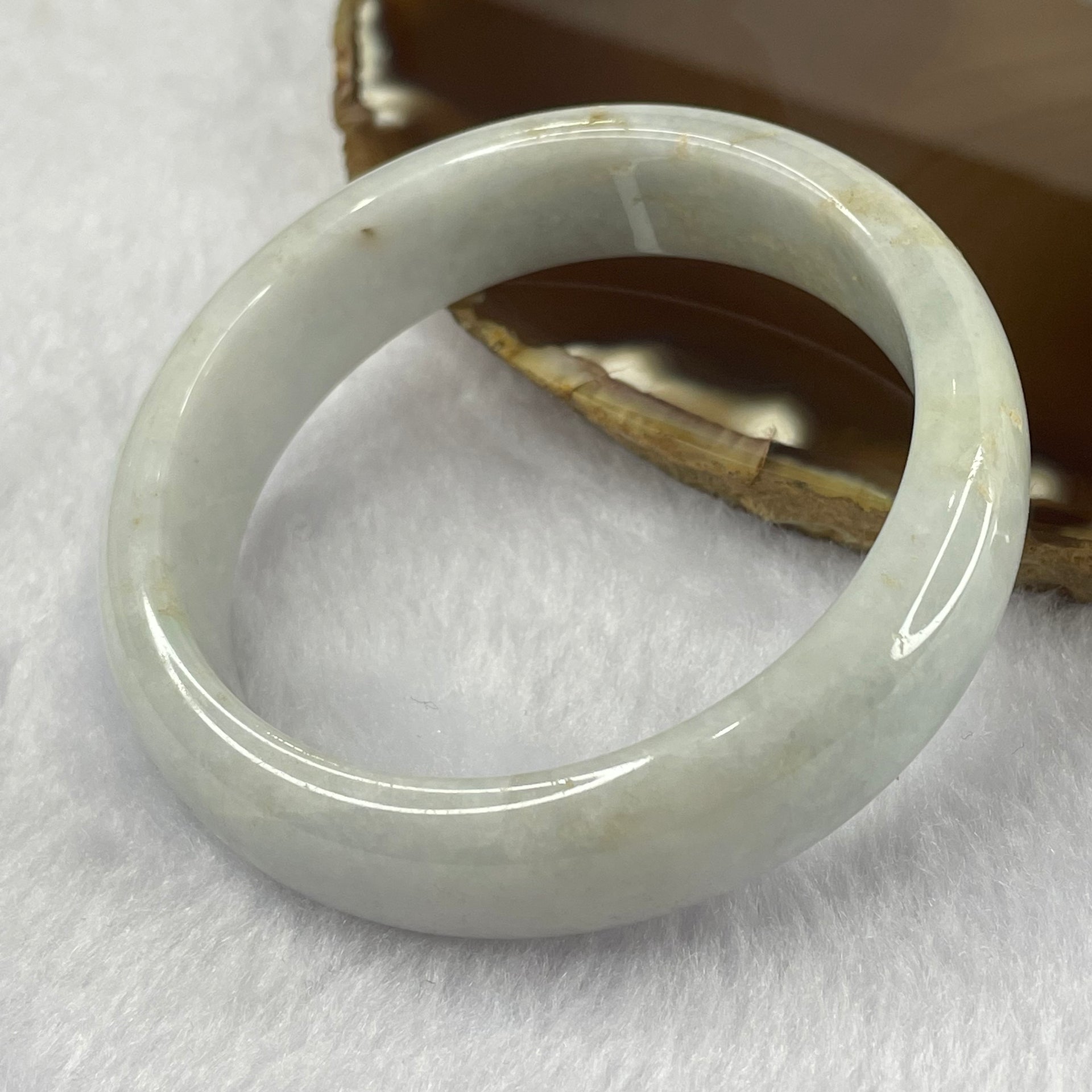 Type A Faint Lavender Jade Jadeite Bangle 55.81g inner Dia 54.7mm 14.8 by 7.3mm (Slight External Rough) - Huangs Jadeite and Jewelry Pte Ltd