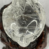 Natural Clear Quartz Dragon Tortoise with Wooden Stand 243.96g 92.0 by 75.8 by 78.6mm - Huangs Jadeite and Jewelry Pte Ltd