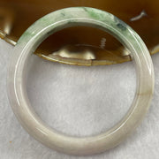 Type A Lavender and Green Piao Hua with Yellow Patches Jade Jadeite Bangle 57.32g inner Dia 57.3mm 12.9 by 8.6mm (External Rough) - Huangs Jadeite and Jewelry Pte Ltd