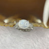 Rainbow Moonstone 8.0 by 10.0 by 5.0mm (estimated) in 925 Silver Ring 3.07g - Huangs Jadeite and Jewelry Pte Ltd