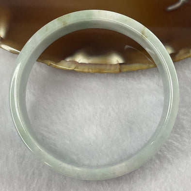 Type A Sky Blue and Lavender Jade Jadeite Flat Bangle 29.39g inner Dia 52.2mm 13.1 by 4.0mm (Very Slight External Rough) - Huangs Jadeite and Jewelry Pte Ltd