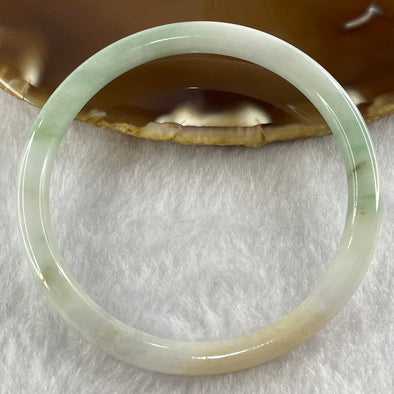 Type A Lavender, Sky Blue and Yellow Jade Jadeite Bangle 20.86g inner Dia 56.3mm 6.3 by 6.1mm (Internal Lines) - Huangs Jadeite and Jewelry Pte Ltd