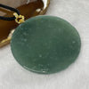 Type A Semi Icy Blueish Green Jade Jadeite Wu Shi Pai Pendant with 18K Gold Clasp - 29.07g 56.0 by 56.0 by 3.5mm - Huangs Jadeite and Jewelry Pte Ltd