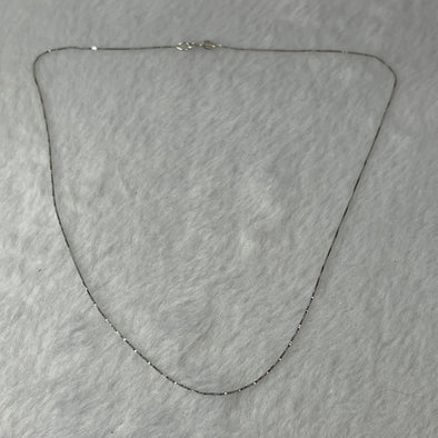 18K White Gold Chain 1.10g 40cm 0.6mm Made in Italy - Huangs Jadeite and Jewelry Pte Ltd