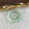 Type A Green Grey Jadeite Ring 3.79g 6.3 by 3.4mm US8 HK17.75 - Huangs Jadeite and Jewelry Pte Ltd